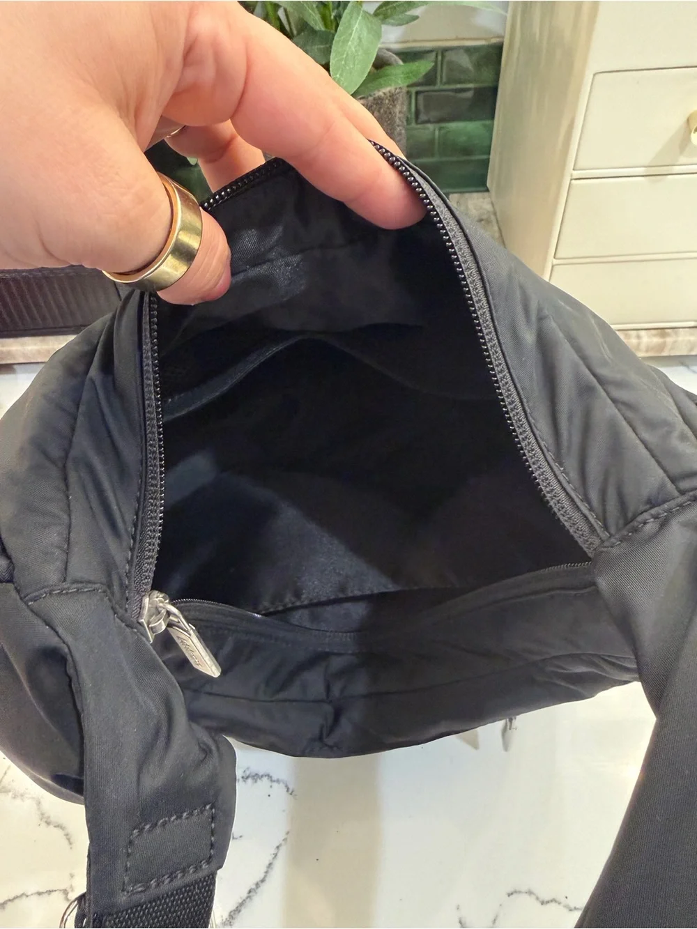 lululemon athletica Black Crescent Hobo Shoulder Bag